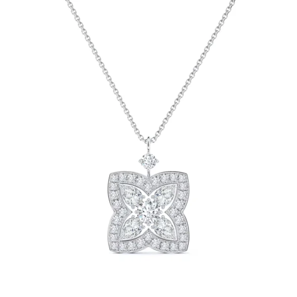 Enchanted Lotus pendant in white gold