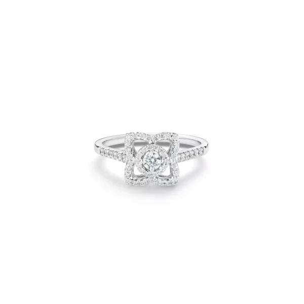 Enchanted Lotus ring in white gold