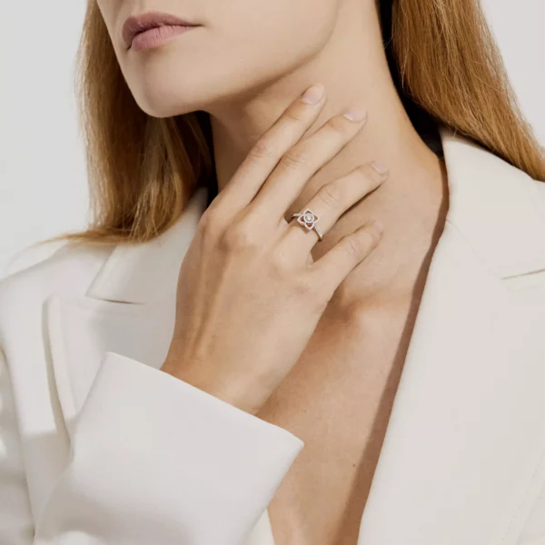 Enchanted Lotus ring in white gold - Image 2